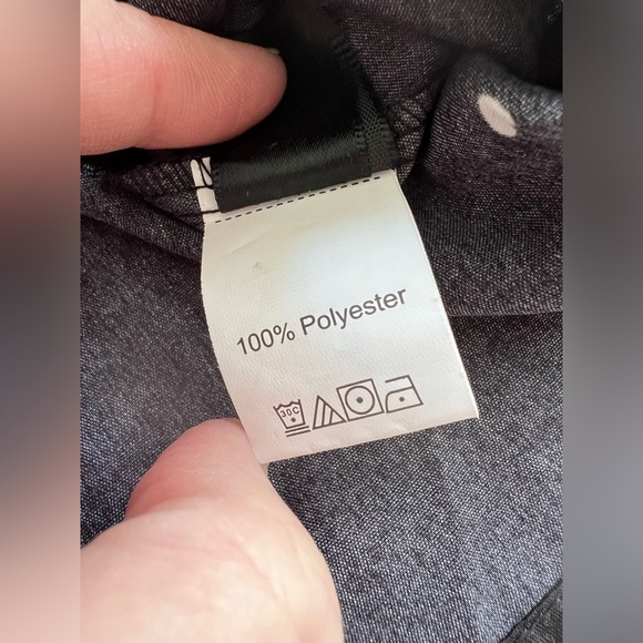 SHEIN LUNE Heart Confetti Mock Neck Keyhole Back Blouse Size L - Picture 10 of 10